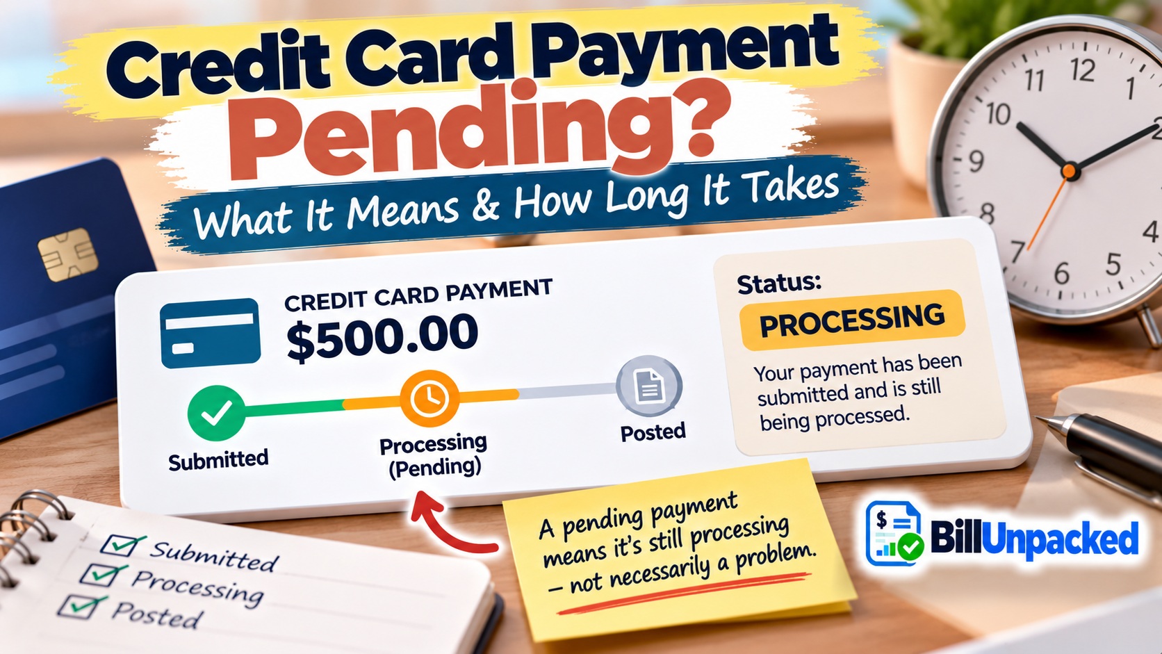 Credit Card Payment Pending? What It Means
