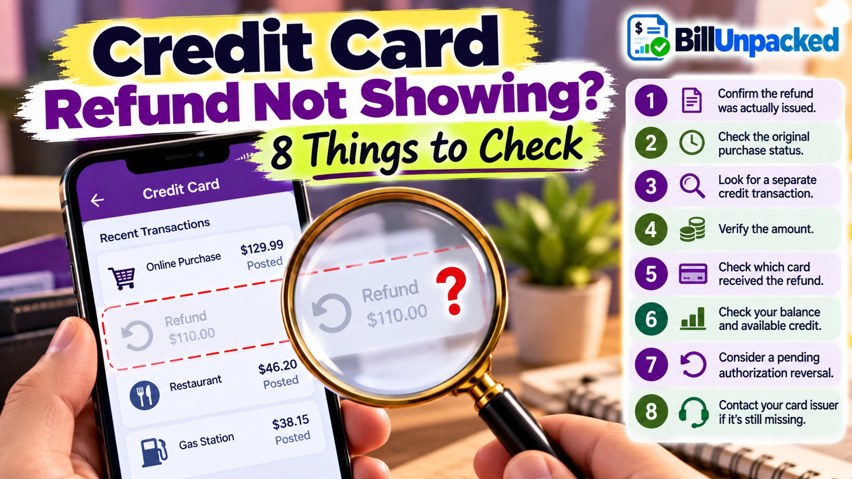 Credit Card Refund Not Showing? 8 Things to Check