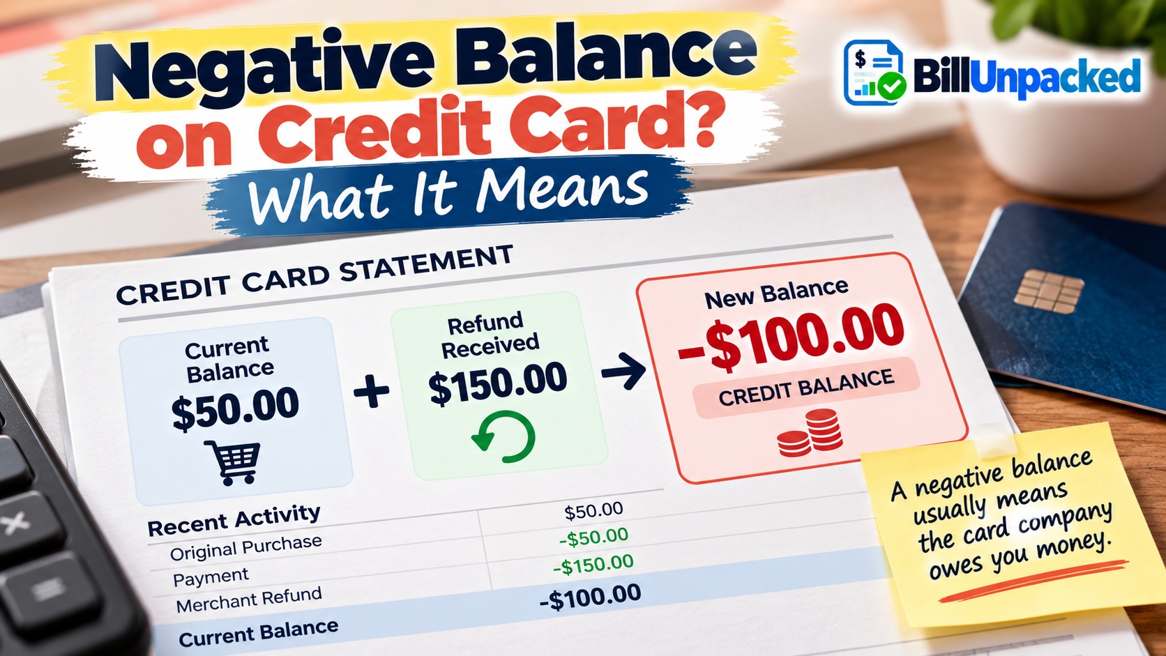 Negative Balance on Credit Card? What It Means