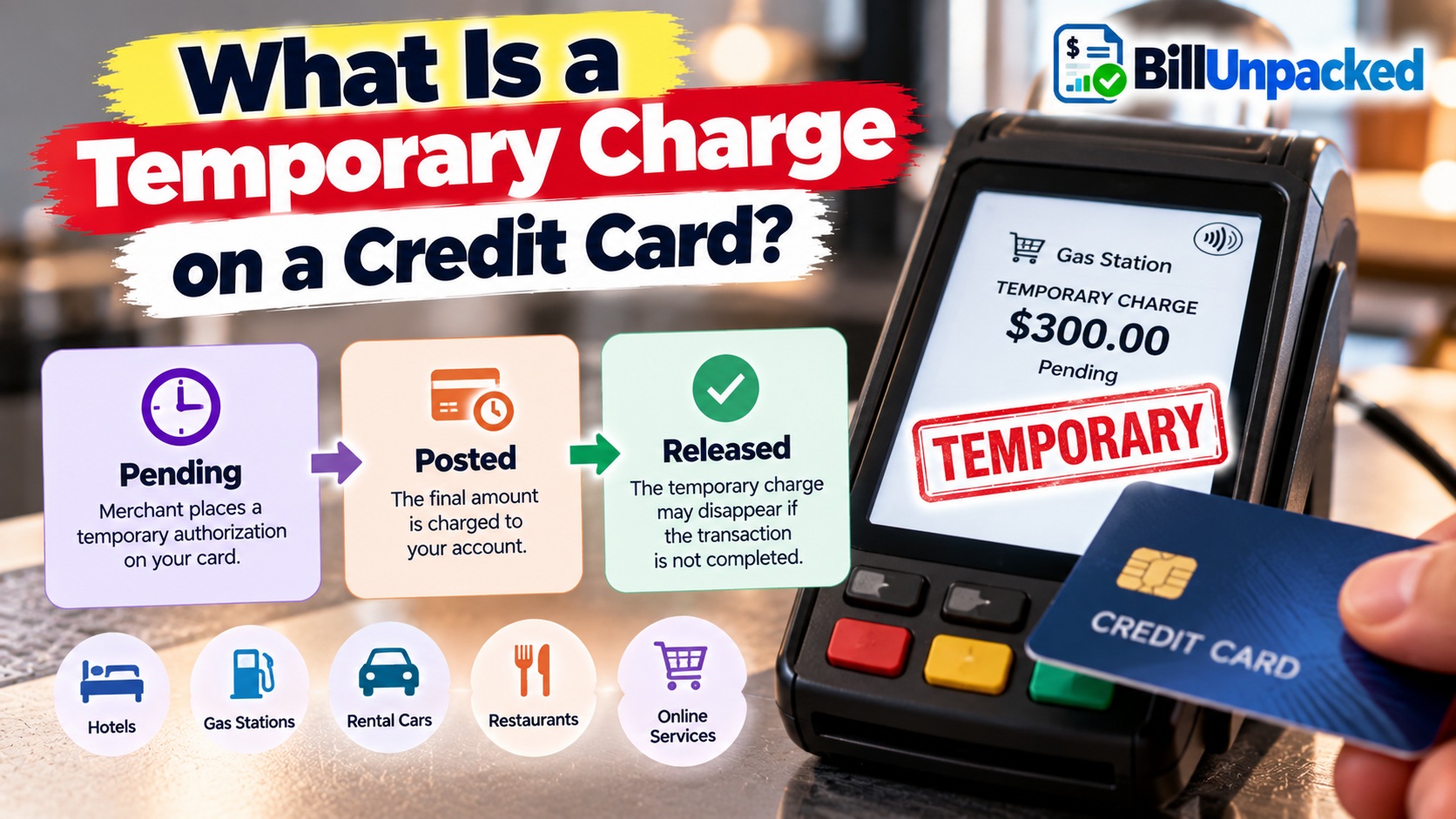 Temporary Charge on Credit Card: What It Means