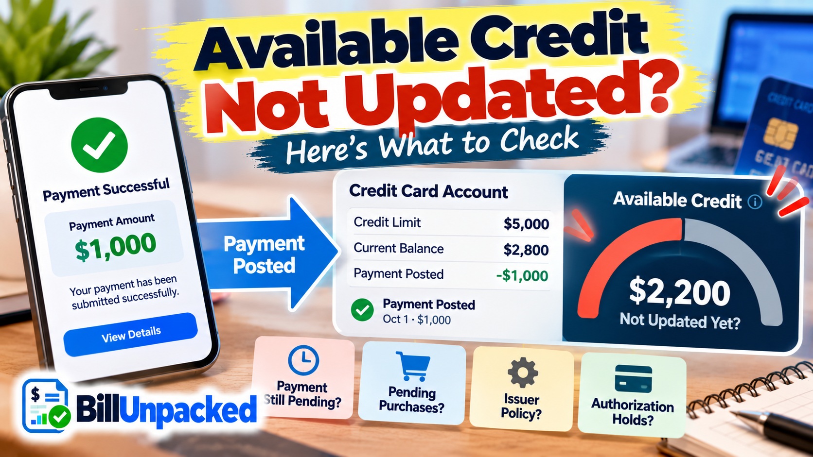 Available Credit Not Updated After Payment? What to Check